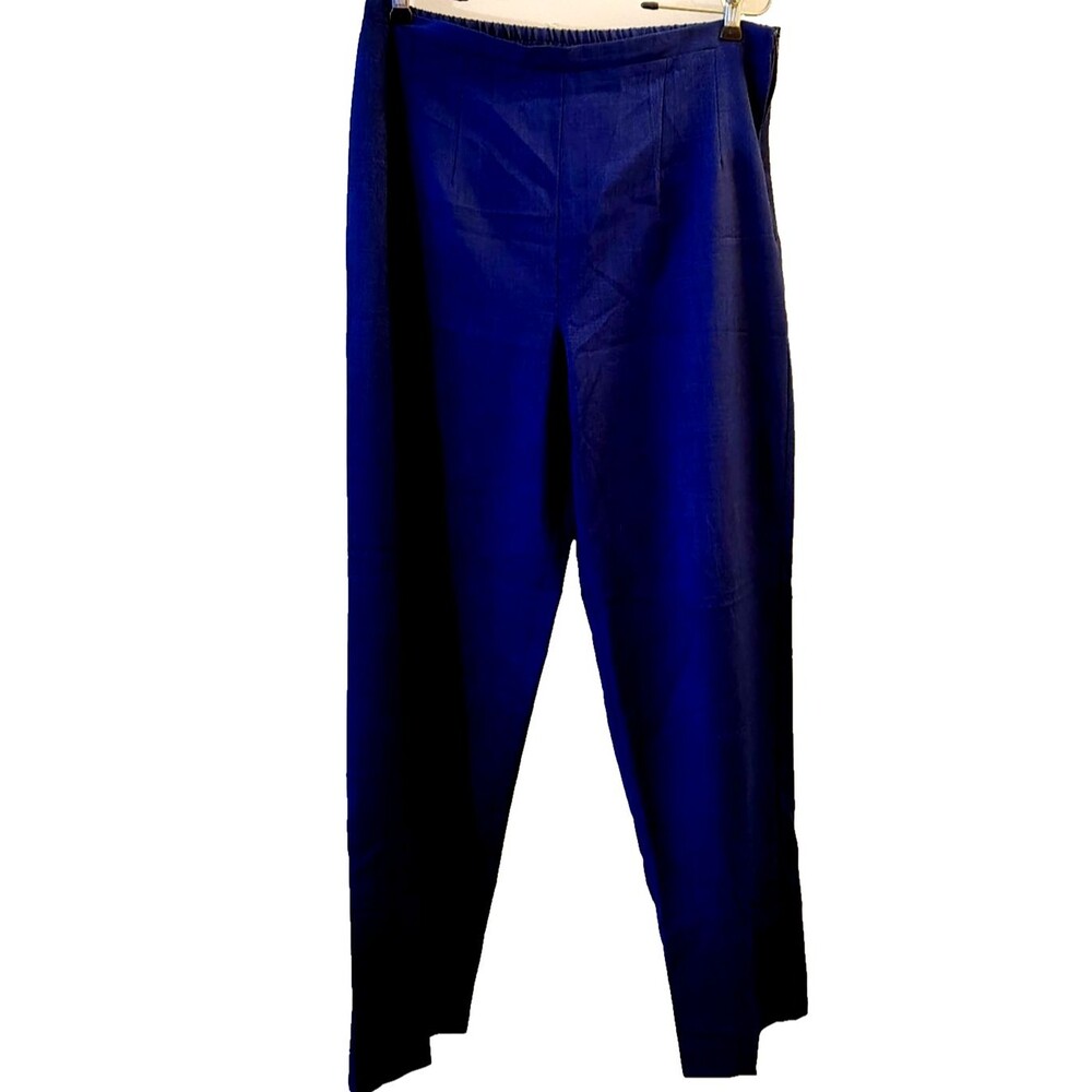 Sag Harbor Dress Pants Adult Size 8 Blue High Rise Side Zipper Women's